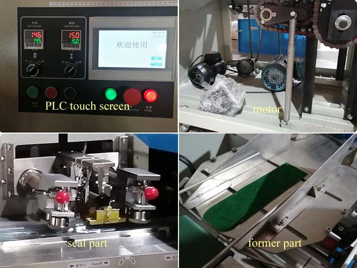 Components of the candy packing machine