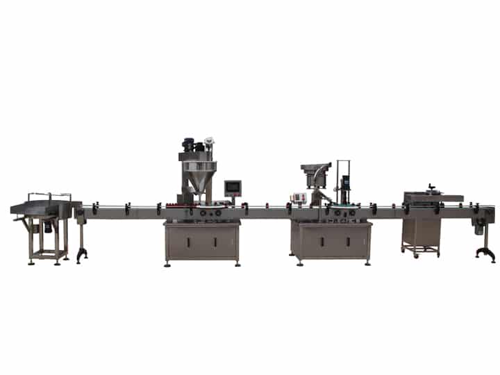 Automatic powder filling production line