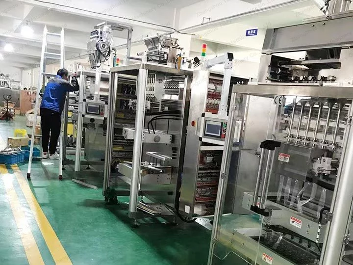 Stock of stick pack filling machine